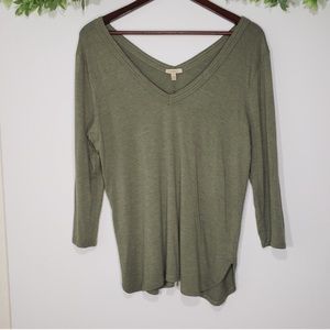 Bordeaux Green V-neck Shirt